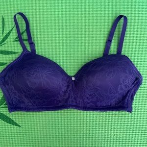 Breezies Royal blue Lace bra.